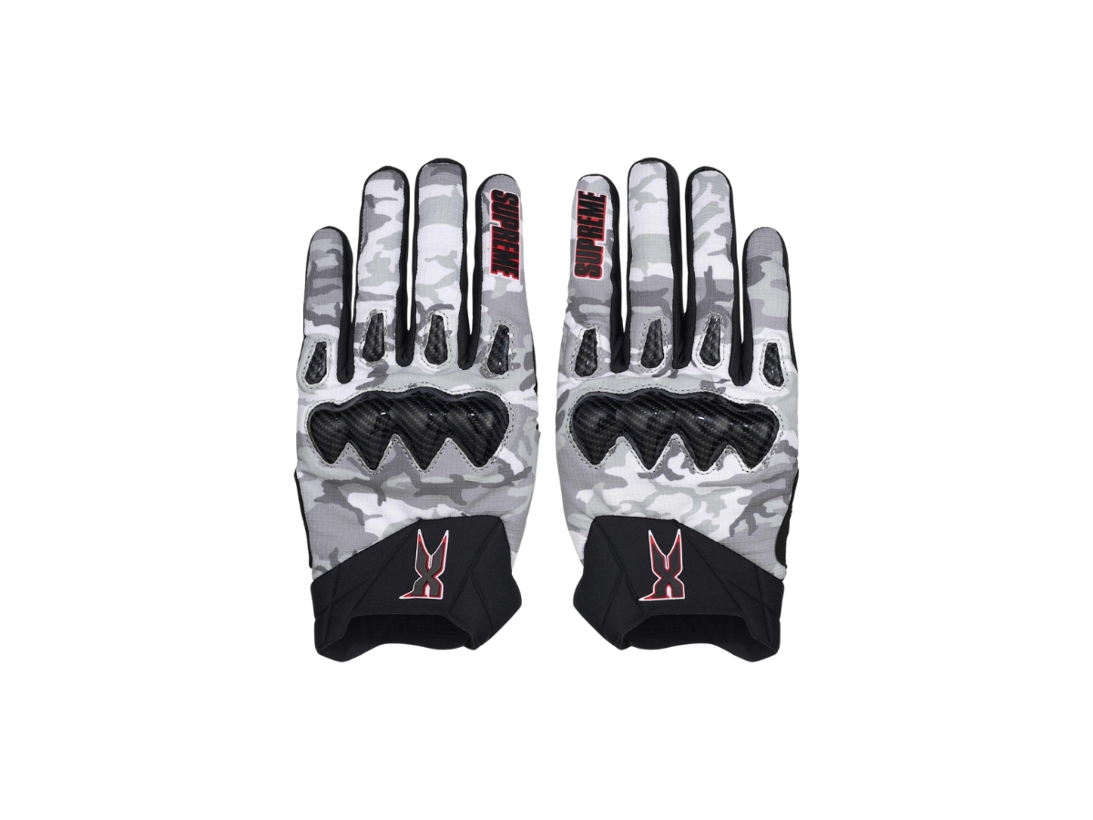 Supreme x Fox Racing DMX Bomber Gloves Snow Camo (FW25)
