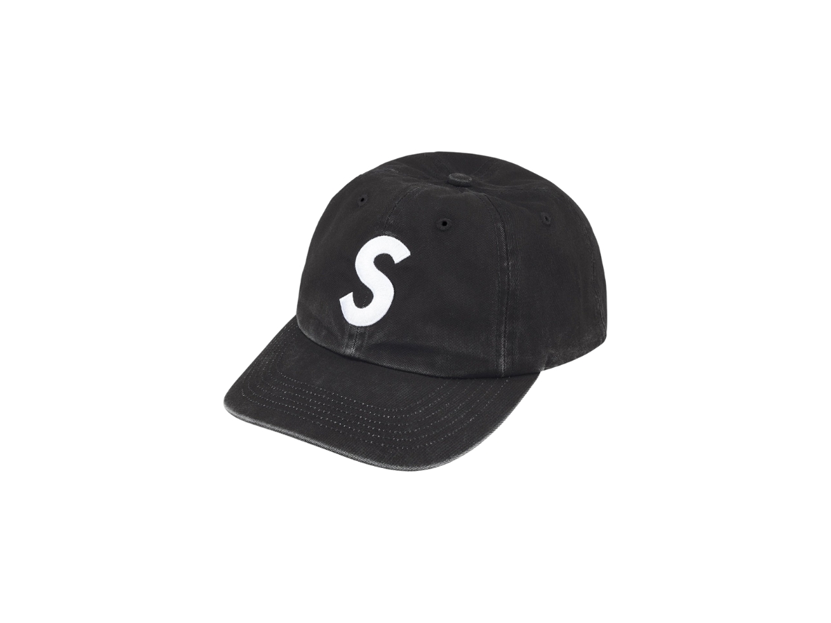 Supreme Pigment Coated 2-Tone S Logo 6-Panel Black (FW25)