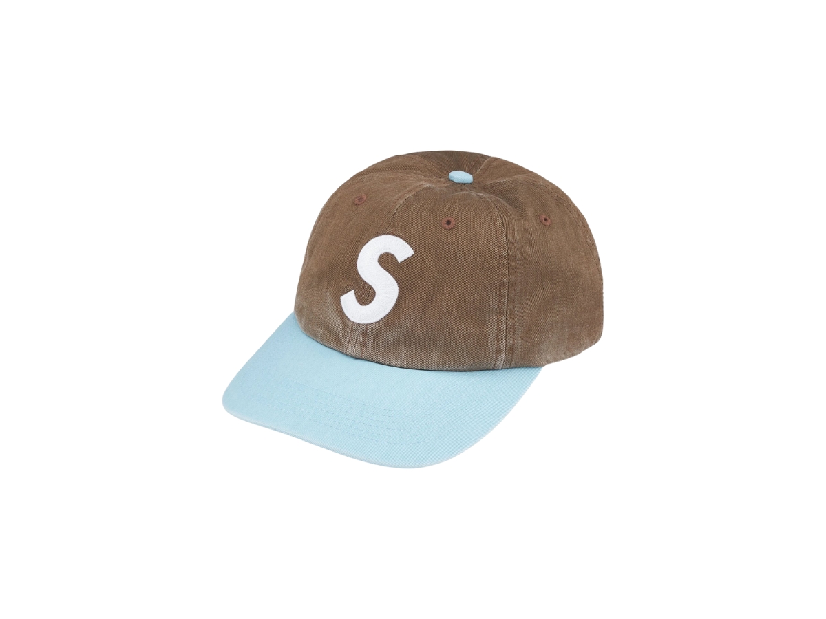 帽子 Supreme Pigment Coated 2-Tone S Logo Supreme 2 Tone S Logo 6 Panel Black - SS24 - US