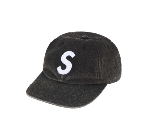 Buy Supreme Pigment Coated Canvas S Logo 6-Panel Black (FW25) at Sasom – Authentic and Ready to Ship