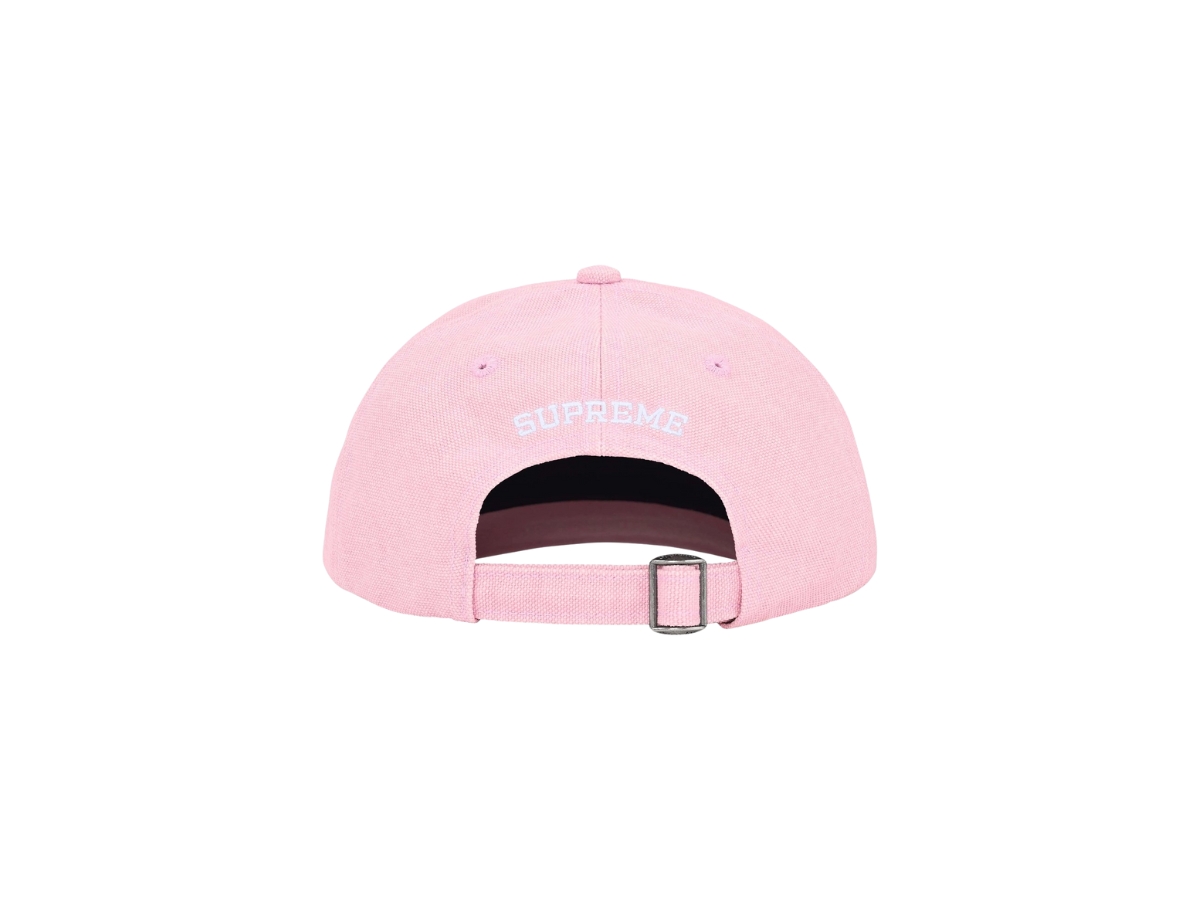 https://d2cva83hdk3bwc.cloudfront.net/sup-hataspccsl6plpf-supreme-pigment-coated-canvas-s-logo-6-panel-light-pink-fw25-2.jpg