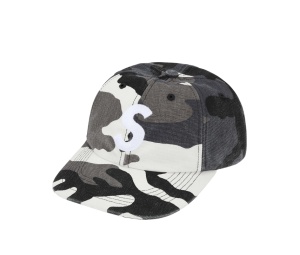 Buy Supreme Pigment Coated Canvas S Logo 6-Panel Snow Camo (FW25) at Sasom – Authentic and Ready to Ship