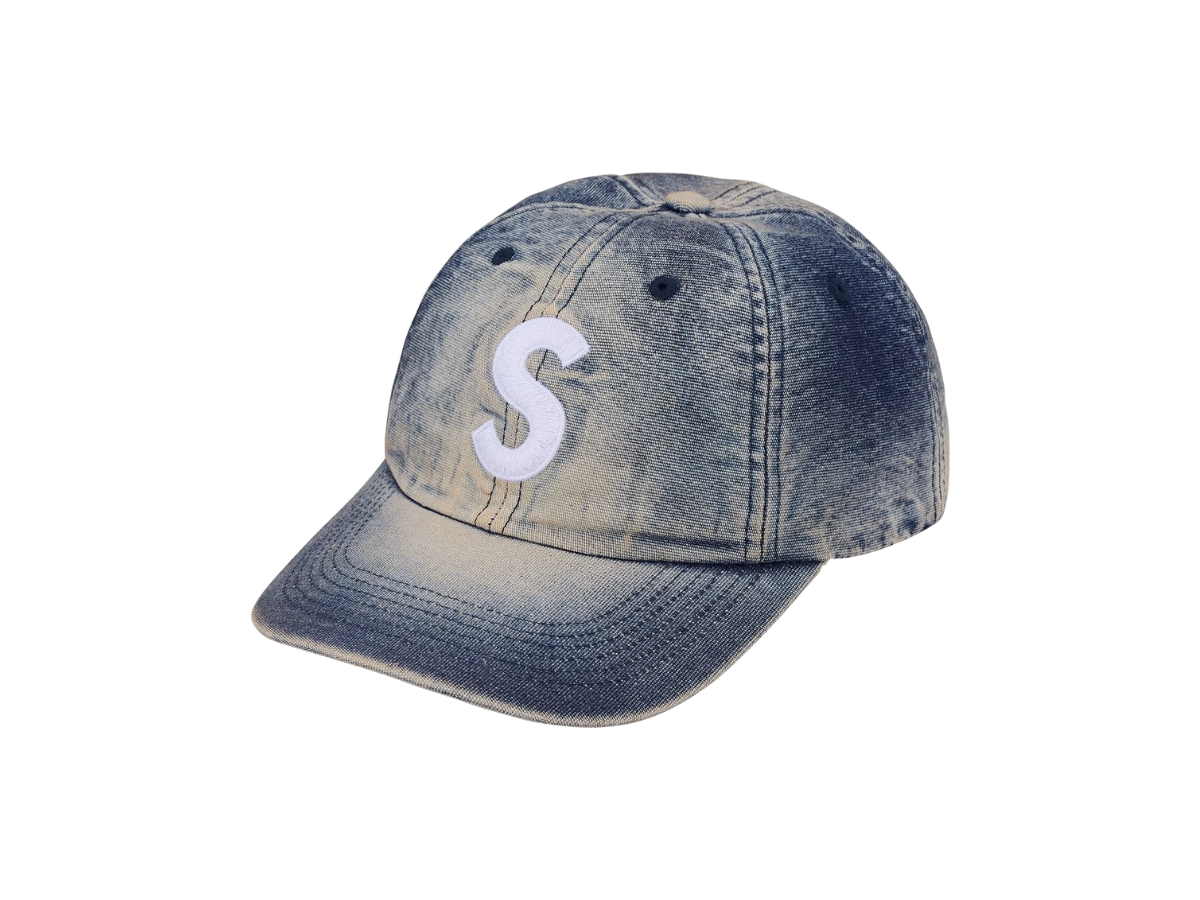 帽子 Supreme Denim S Logo Bleached Indigo Buy Supreme Cordura Denim S Logo 6-Panel 'Bleached Indigo