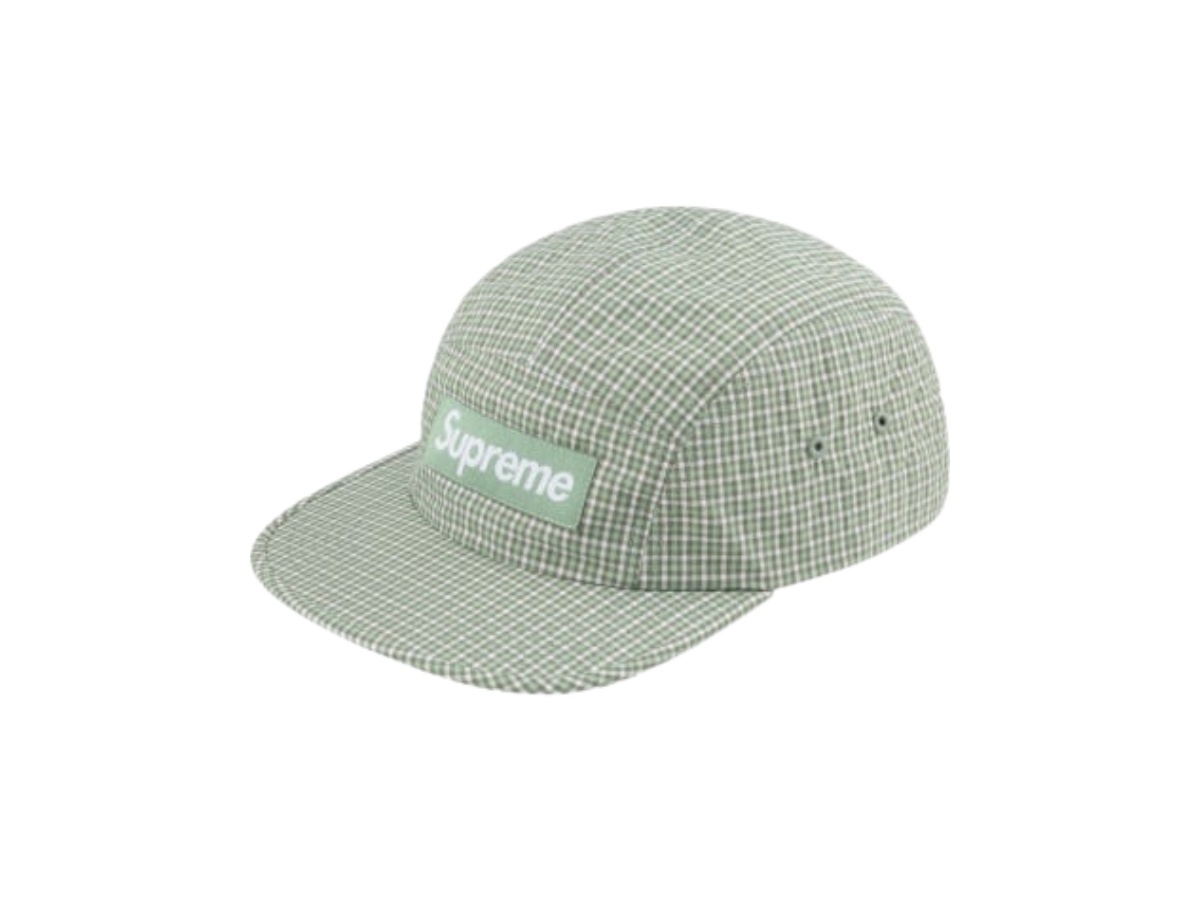 Supreme Heather Plaid Camp Cap グリーン 08aw Supreme Cordura Plaid Camp Cap 