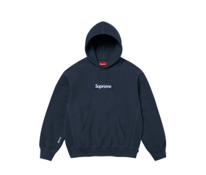 Buy Supreme Box Logo Hooded Sweatshirt Navy (FW25) at Sasom – Authentic and Ready to Ship