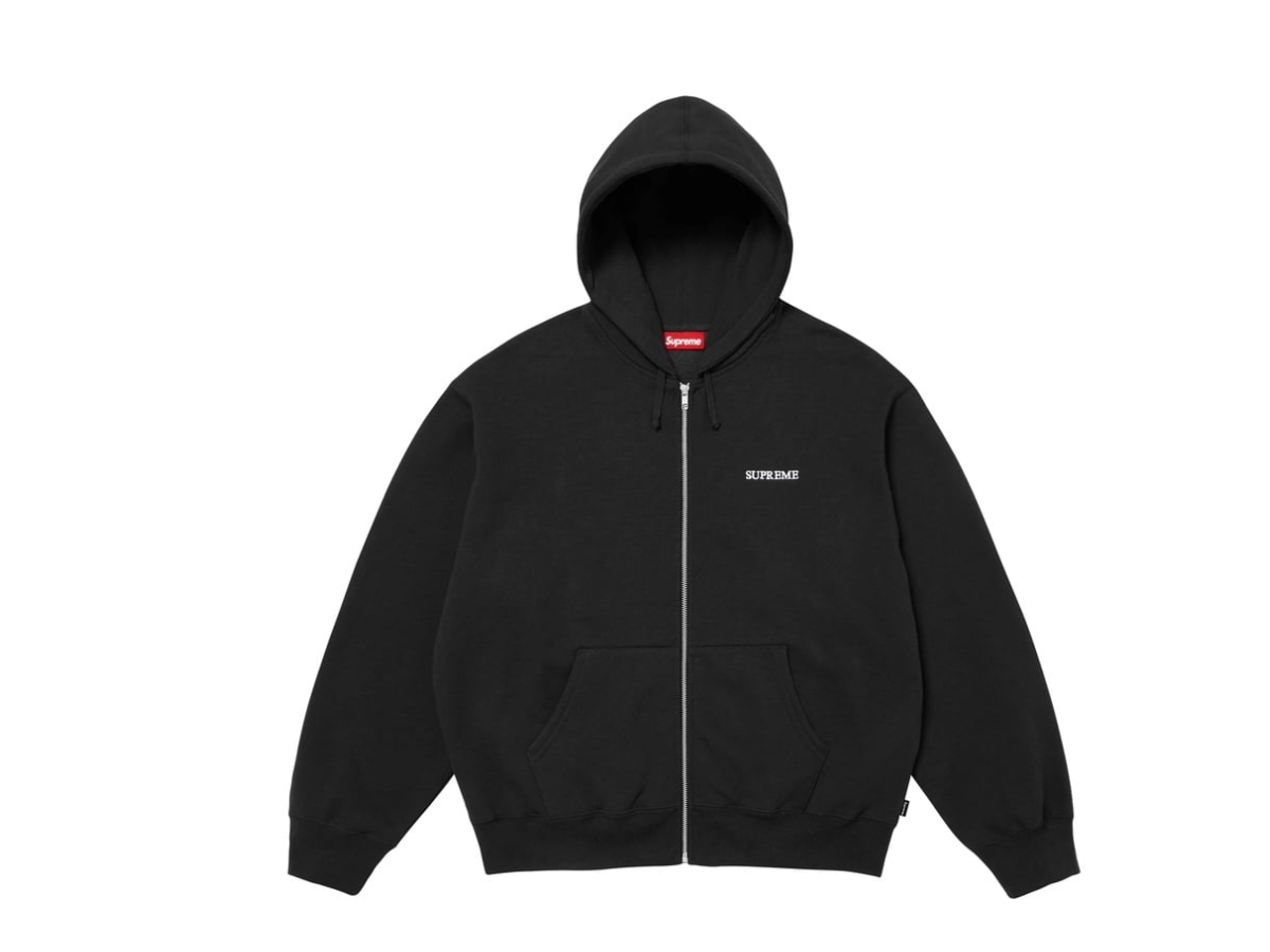 トップス Supreme Big Logo Zip Up Hooded black Supreme Big Logo Zip Up Hooded