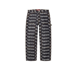 Buy Supreme Jacquard Logos Double Knee Denim Painter Jean Rigid Indigo (FW25) at Sasom – Authentic and Ready to Ship