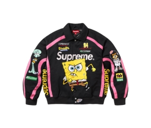 Buy Supreme x SpongeBob SquarePants Jeff Hamilton Racing Jacket Black (SS25) at Sasom – Authentic and Ready to Ship