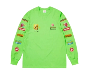 Supreme SpongeBob SquarePants Castelli Racing L/S Tee White
