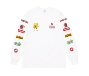 Supreme SpongeBob SquarePants Castelli Racing L/S Tee Black