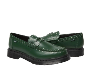 Buy Supreme x Dr.Martens Studded Penton Loafer Dark Green (SS25) at Sasom – Authentic and Ready to Ship