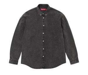 Buy Supreme Small Box Denim Shirt Black (FW25) at Sasom – Authentic and Ready to Ship