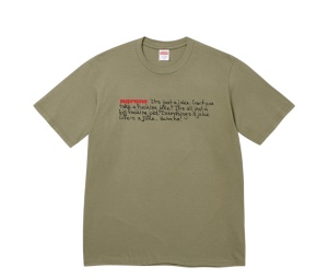 Buy Suprem  Joke Tee Light Olive (FW25) at Sasom – Authentic and Ready to Ship