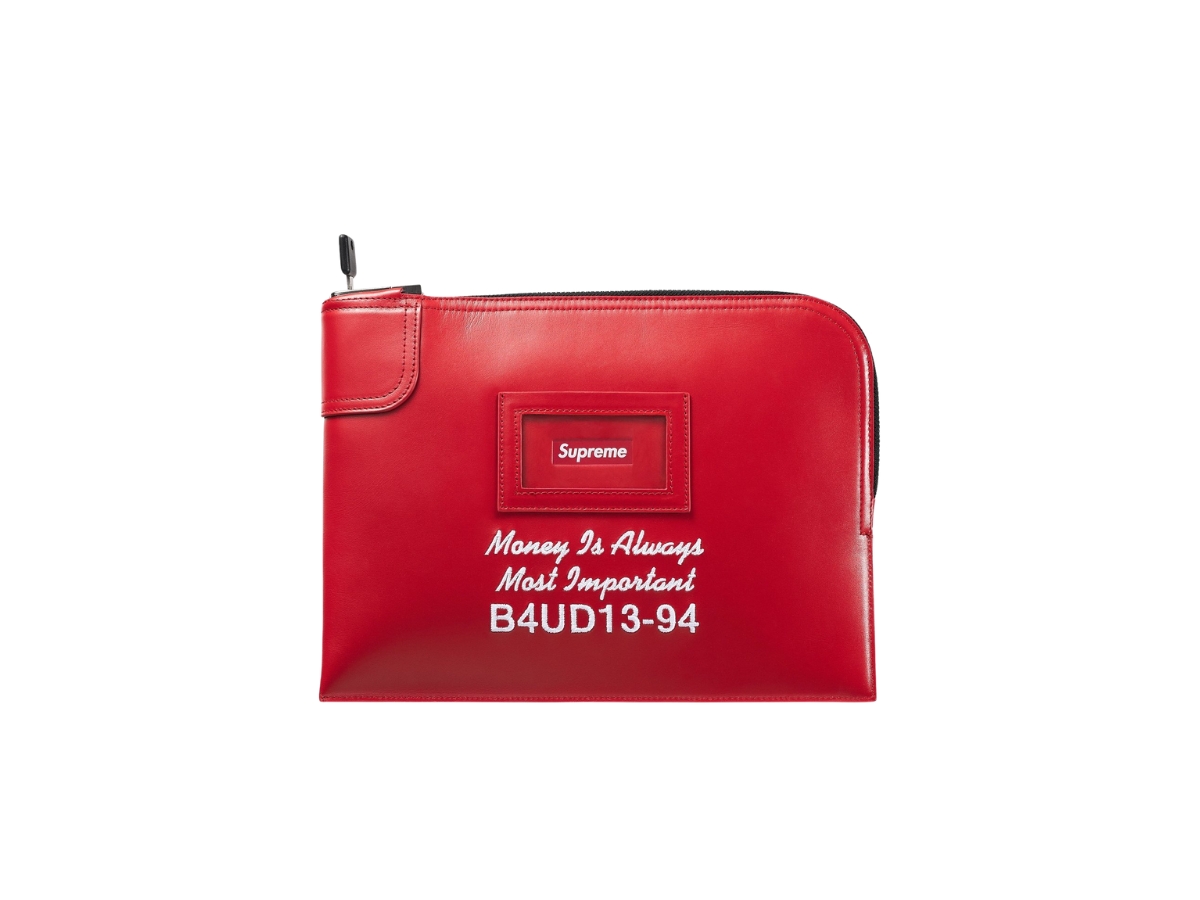 バッグ Supreme Leather Money Bag red Supreme Leather Money Bag Black Red Snow Camo 3colors | eBay