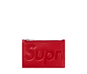 Buy Supreme Leather Zip Card Holder Snow Camo | SASOM