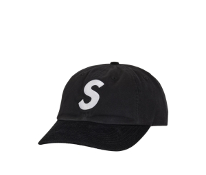 Supreme 2-Tone S Logo 6-Panel Black (SS24)