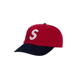 Supreme 2-Tone S Logo 6-Panel Red (SS24)