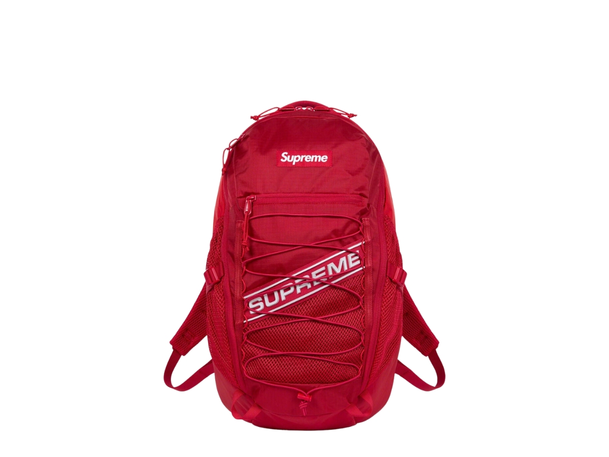 All red supreme on sale backpack