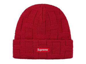 Supreme Basket Weave Beanie Black Shop Authentic at SASOM