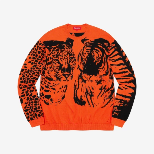 SASOM | apparel Supreme Big Cats Jacquard L/S Top Orange - 23SS ...