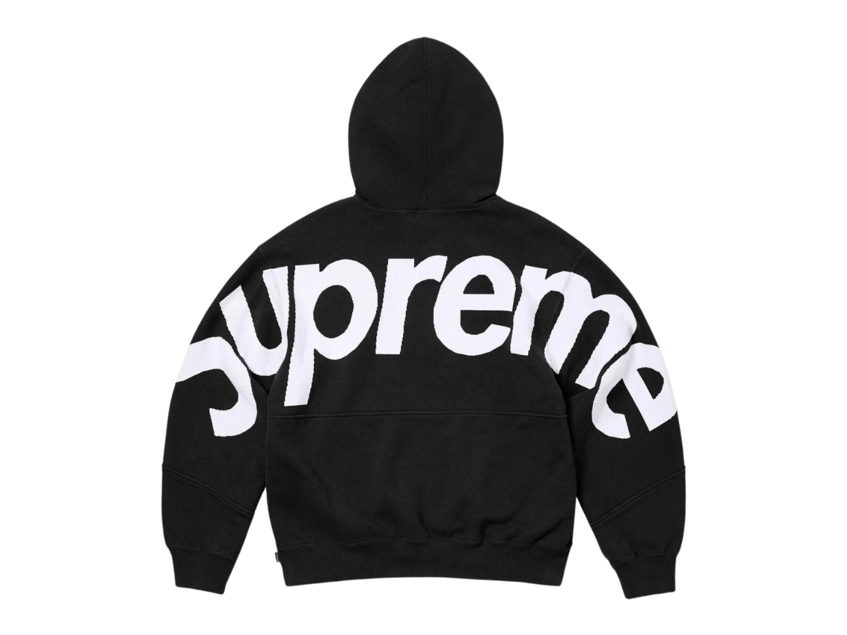 SASOM | apparel Supreme Big Logo Jacquard Hooded Sweatshirt Black