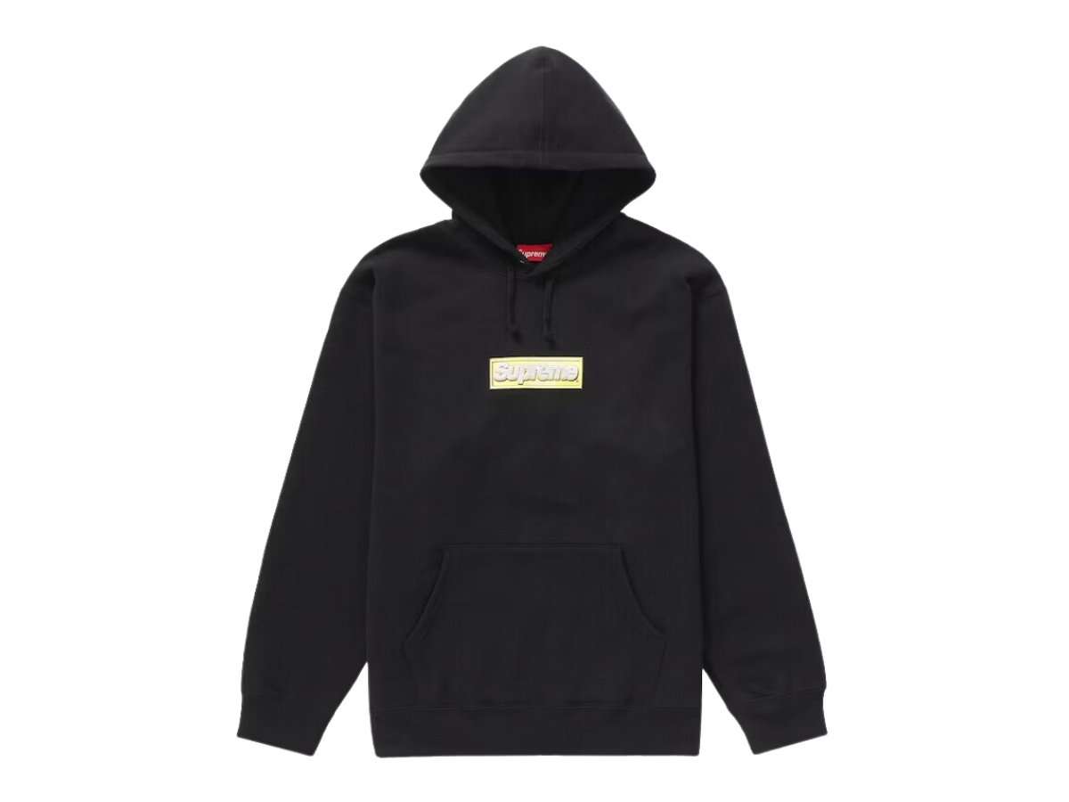 SASOM | apparel Supreme Bling Box Logo Hooded Sweatshirt Black Check ...