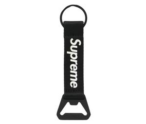 Buy Supreme Bottle Opener Webbing Keychain Black at Sasom – Authentic and Ready to Ship