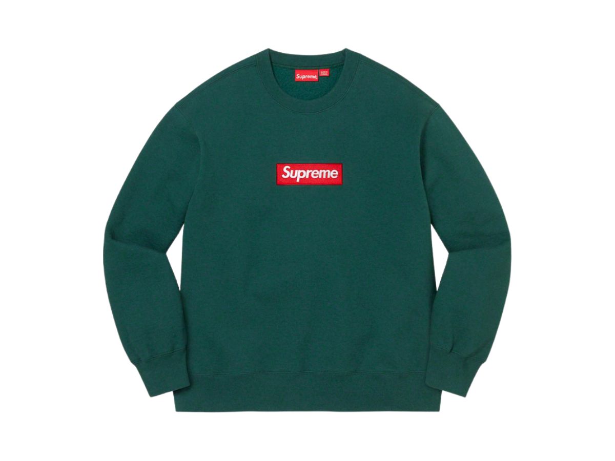 SASOM | เสื้อผ้า Supreme Box Logo Crewneck Dark Pine (FW22) เช็ค