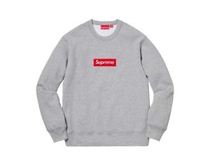 Buy Supreme Box Logo Crewneck Sweatshirt Heather Grey at Sasom – Authentic and Ready to Ship