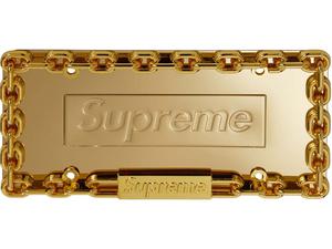 Supreme Chain License Plate Frame Gold