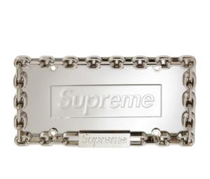 Supreme Chain License Plate Frame Silver