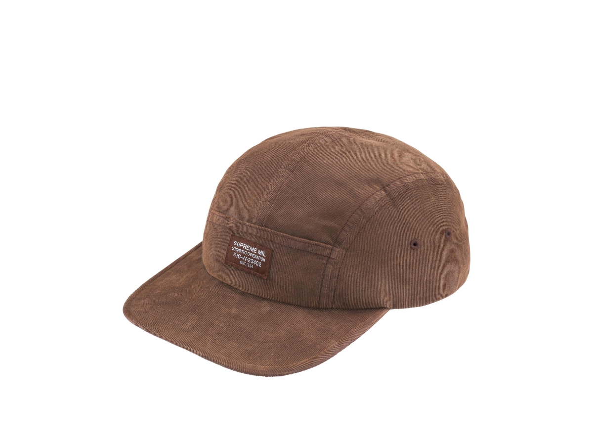 SASOM | accessories Supreme Corduroy Pocket Camp Cap Brown (FW24 
