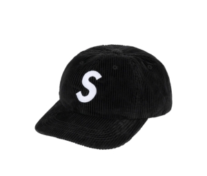 Supreme Corduroy S Logo 6-Panel Black (FW23) | ของแท้