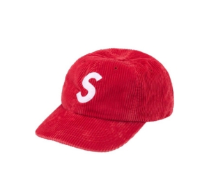 Supreme Corduroy S Logo 6 Panel Bright Red (FW24) | ของแท้