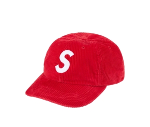 SASOM | accessories Supreme Corduroy S Logo 6-Panel Red