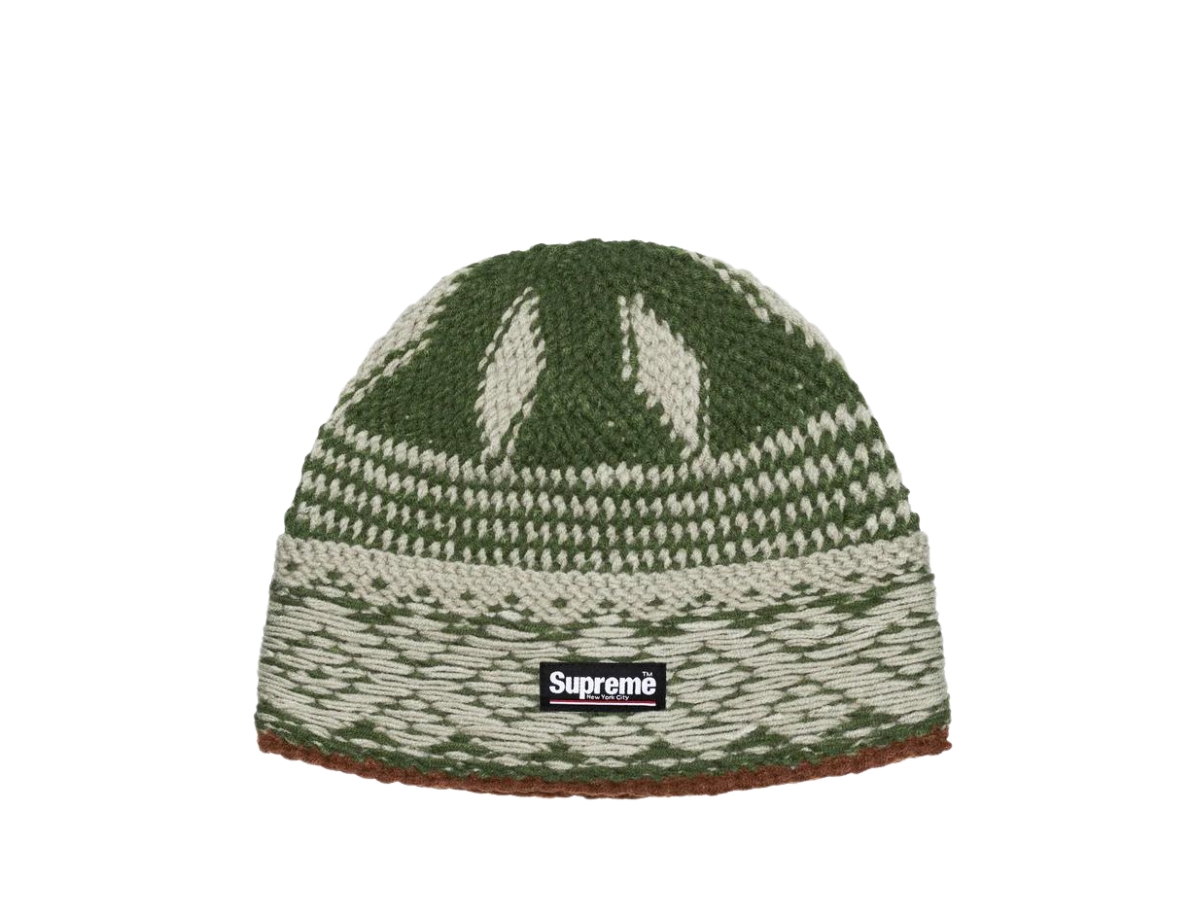 Supreme Diamond Beanie Green (FW24) Shop Authentic at SASOM