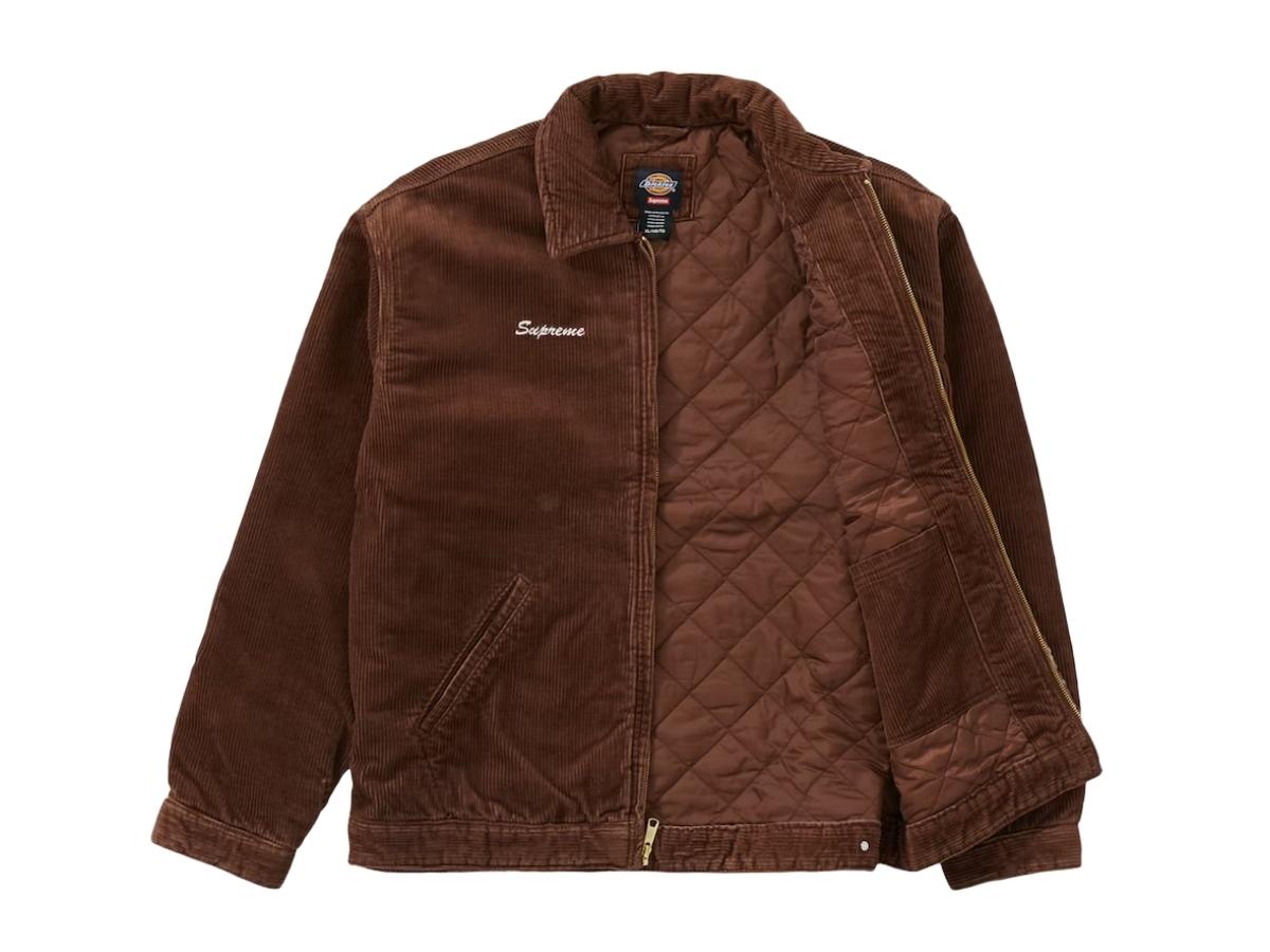 Supreme Dickies Corduroy Work Jacket Brown | ของแท้