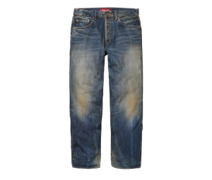 SASOM | เสื้อผ้า Supreme Distressed Loose Fit Selvedge Jean Washed