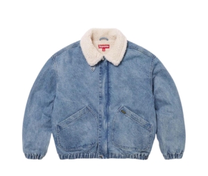 Supreme Faux Shearling Lined Bomber Jacket Denim (FW24)