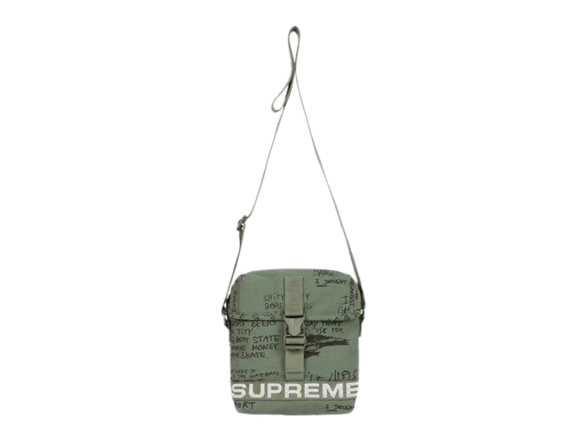 SASOM | กระเป๋า Supreme Field Side Bag Gonz Olive (SS23) เช็คราคา 