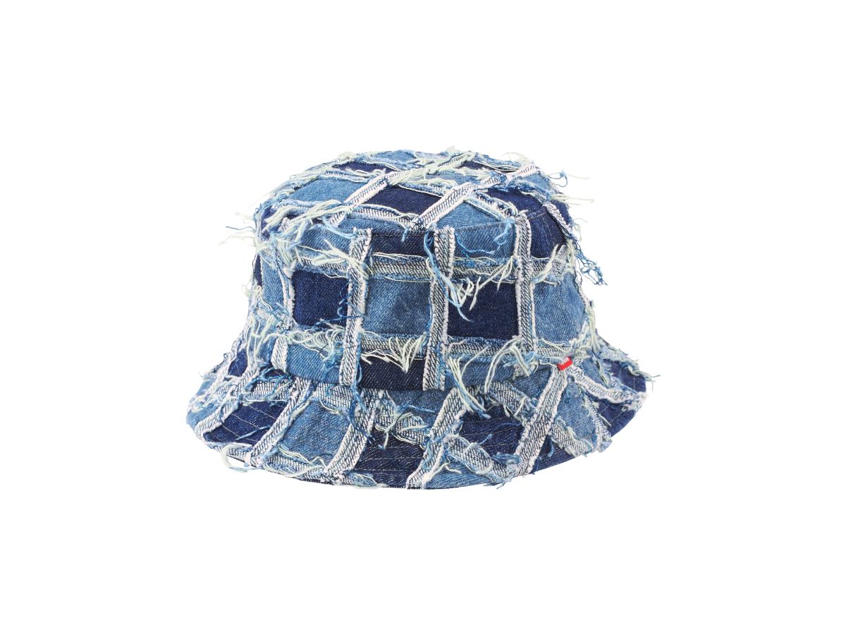 帽子 Supreme Frayed Patchwork Denim Crusher Supreme Frayed Patchwork Denim Crusher (SS23) - $68