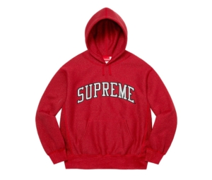 SASOM | apparel Supreme Glitter Arc Hooded Sweatshirt Red Check