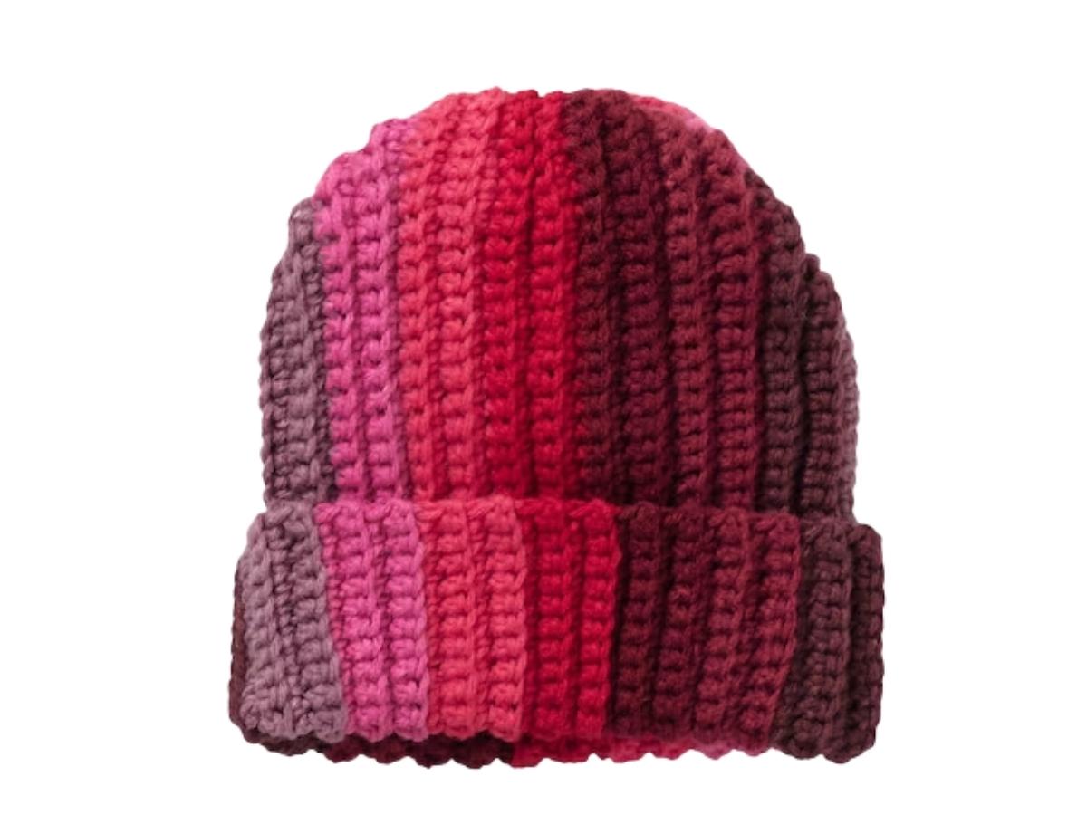 SASOM | accessories Supreme Gradient Crochet Beanie Red Check the