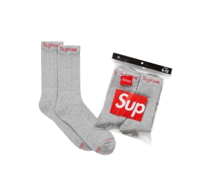 Supreme®/MM6 Crew Socks (1 Pack) Supreme MM6 Maison Margiela Hanes Crew Socks (1 Pack) (SS24