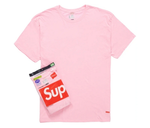 Buy Supreme Hanes Tagless Tees (2 Pack) Pink at Sasom – Authentic and Ready to Ship