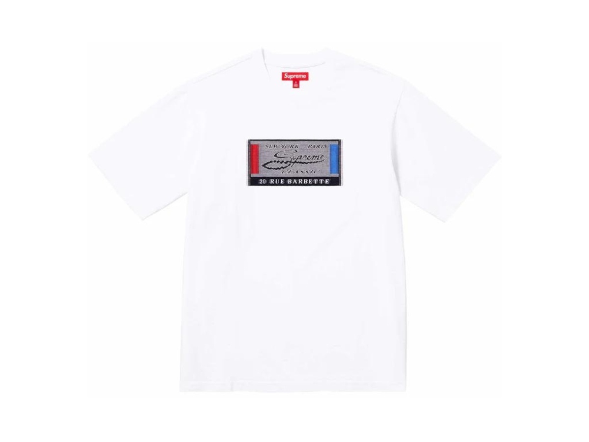 SASOM | apparel Supreme Intarsia Label S/S Top White (SS24) Check 