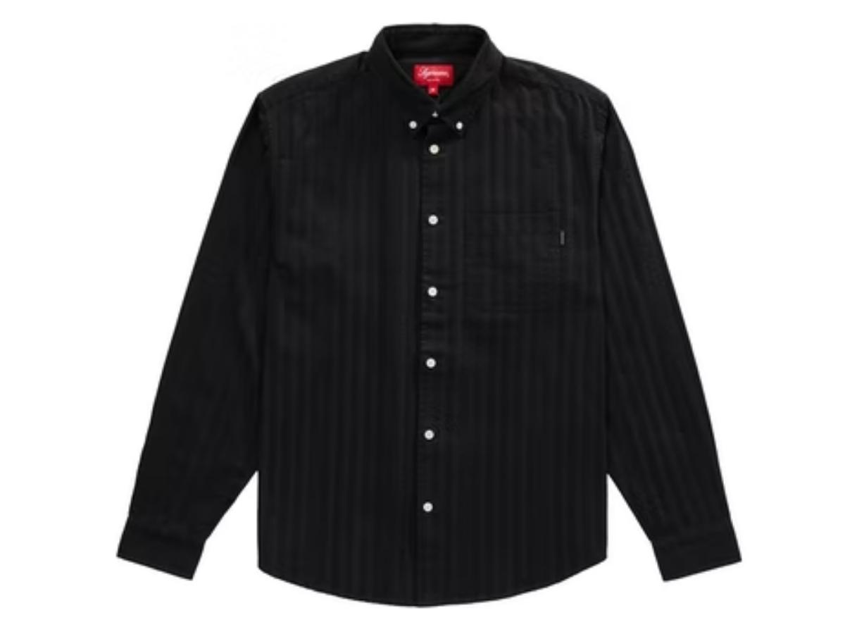 SASOM | apparel Supreme Jacquard Stripe Twill Shirt Black Check