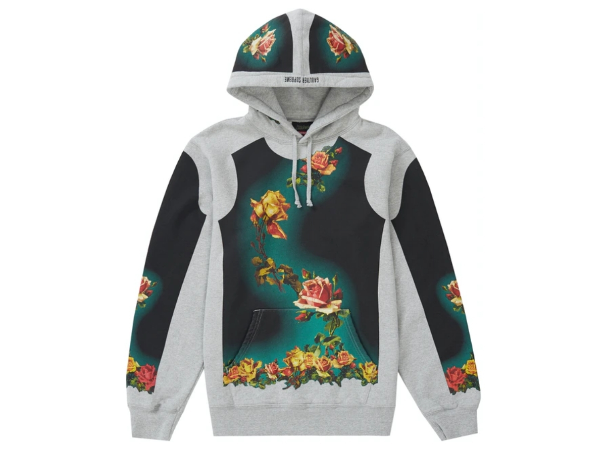 Supreme Jean Paul Gaultier Floral Print Hooded Sweatshirt