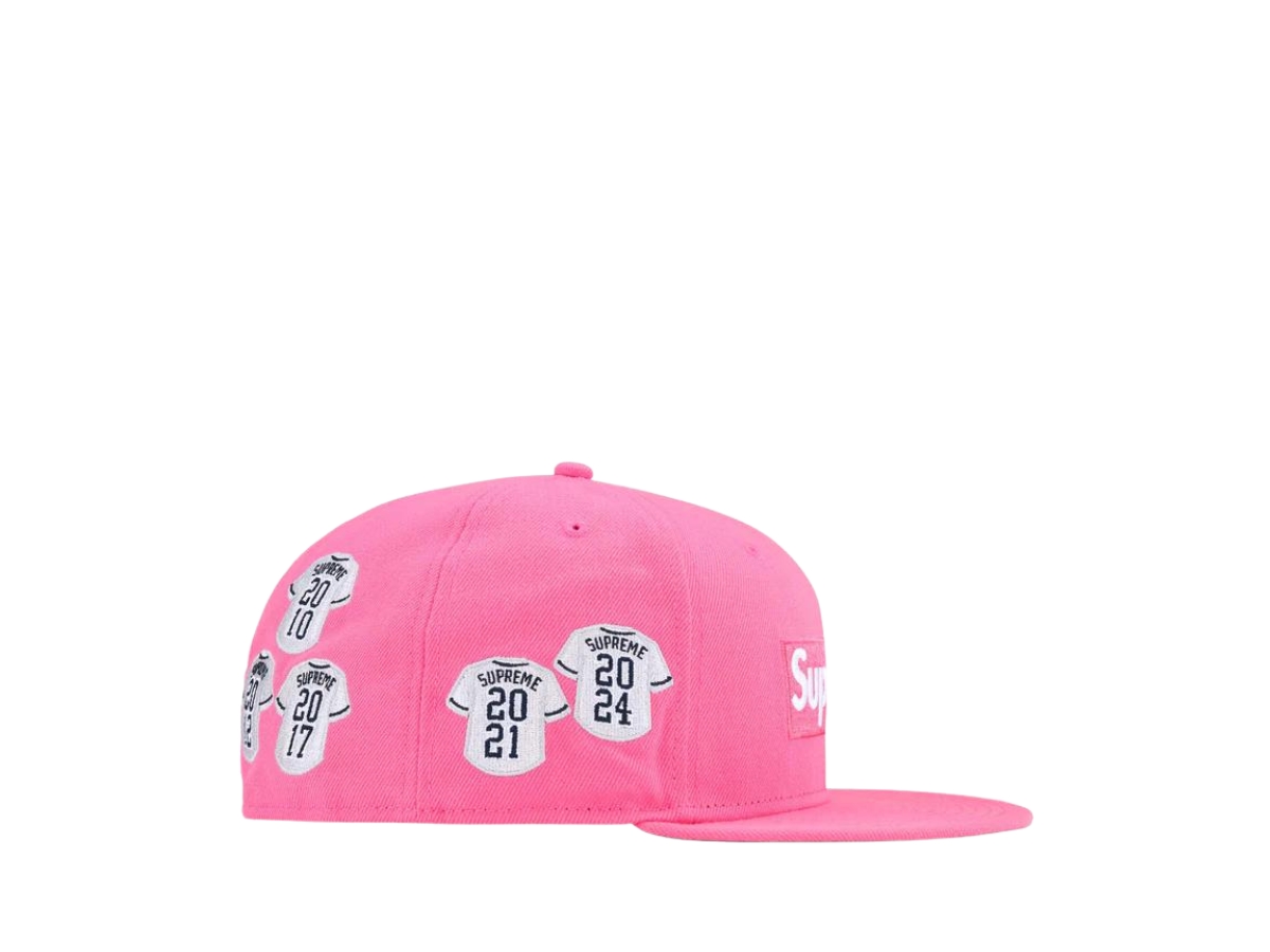 Supreme Jerseys Box Logo New Era Baseball Hat Pink (FW24)