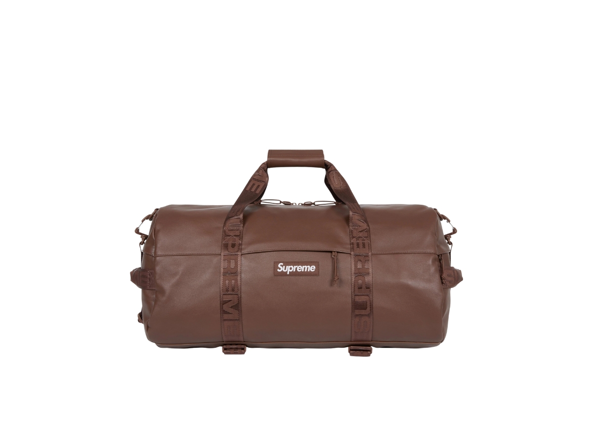 Buy Supreme Leather Duffle Bag Brown (FW24) | SASOM